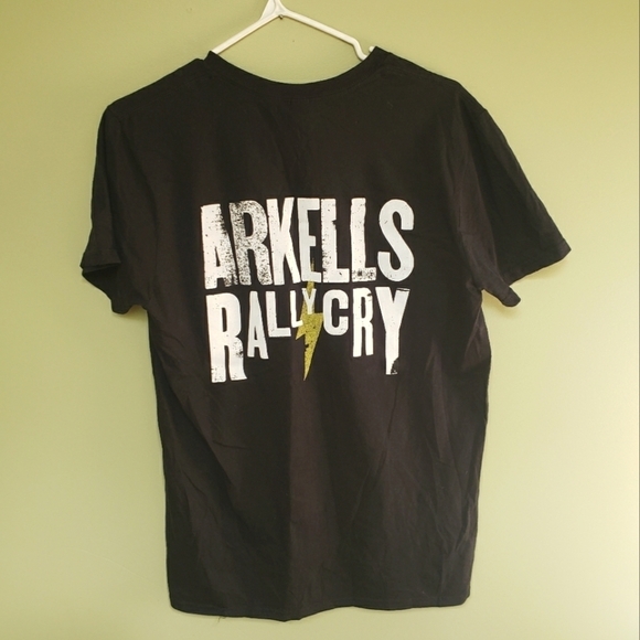 Anvil Tops - Arkells Rally Cry Tour T-Shirt With Front Pocket Lightning Bolt Unisex Sizing